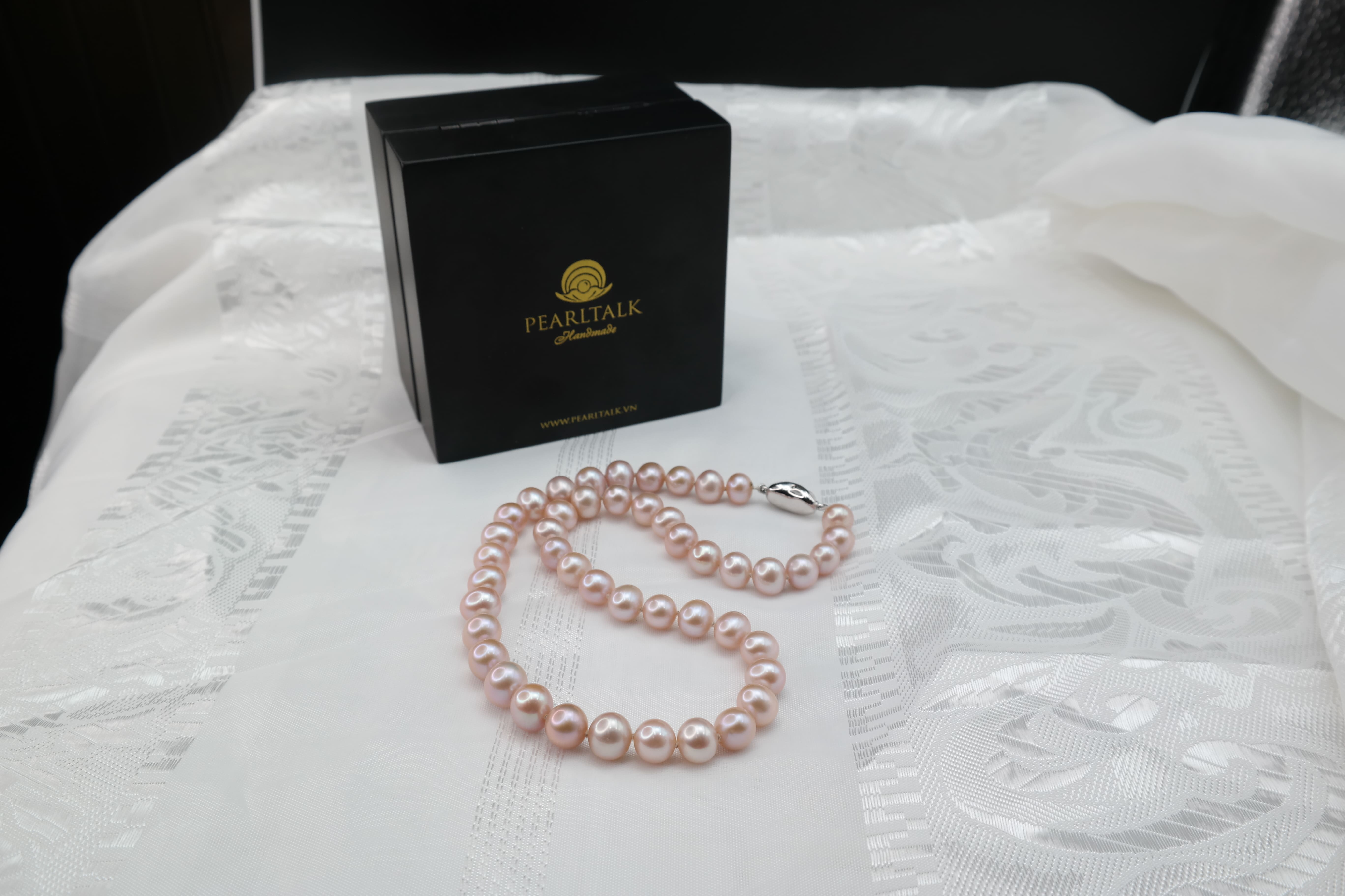 CHUỖI NGỌC TRAI LOVE HỒNG CAM